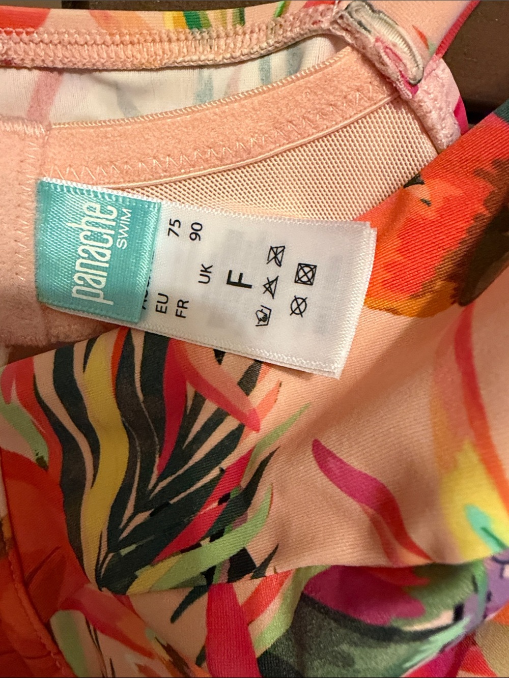 Panache women’s Floral Pink Tropical Swimsuit top 34F (34DDD) - Picture 4 of 8